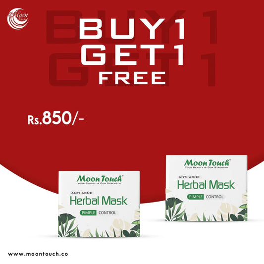 Anti Acne Herbal Mask Powder (Buy1 Get1 Free) moon